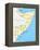 Somalia Political Map-Peter Hermes Furian-Framed Stretched Canvas