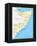 Somalia Political Map-Peter Hermes Furian-Framed Stretched Canvas