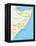 Somalia Political Map-Peter Hermes Furian-Framed Stretched Canvas