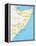 Somalia Political Map-Peter Hermes Furian-Framed Stretched Canvas