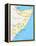 Somalia Political Map-Peter Hermes Furian-Framed Stretched Canvas