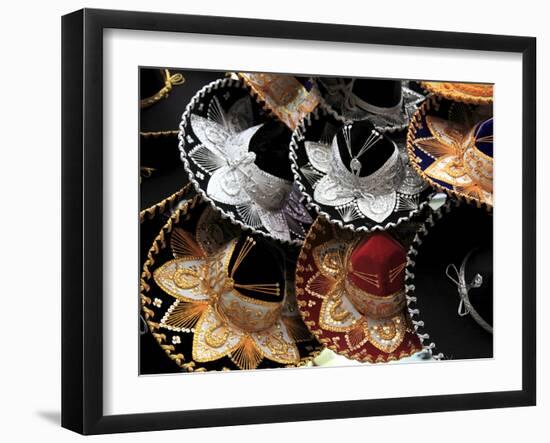 Sombreros, Municipal Market, Oaxaca City, Oaxaca, Mexico, North America-Wendy Connett-Framed Photographic Print