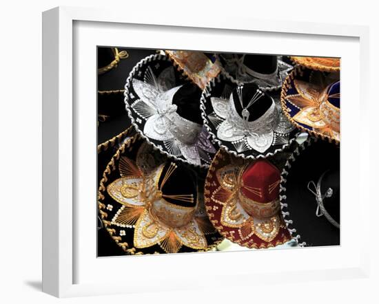 Sombreros, Municipal Market, Oaxaca City, Oaxaca, Mexico, North America-Wendy Connett-Framed Photographic Print