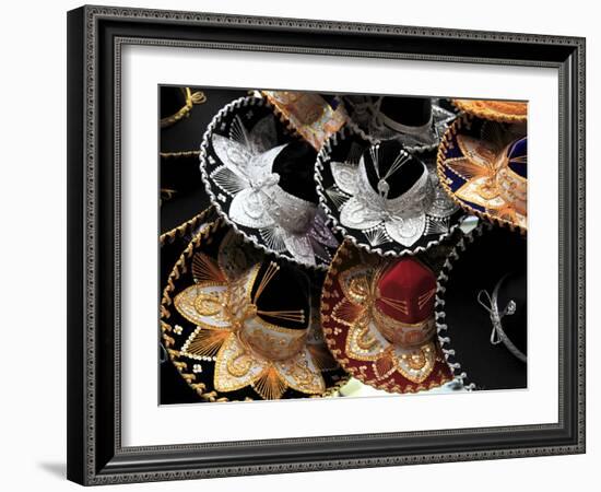 Sombreros, Municipal Market, Oaxaca City, Oaxaca, Mexico, North America-Wendy Connett-Framed Photographic Print