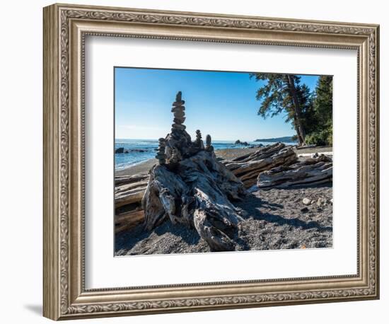 Sombrio Inukshuk-Tim Oldford-Framed Photographic Print