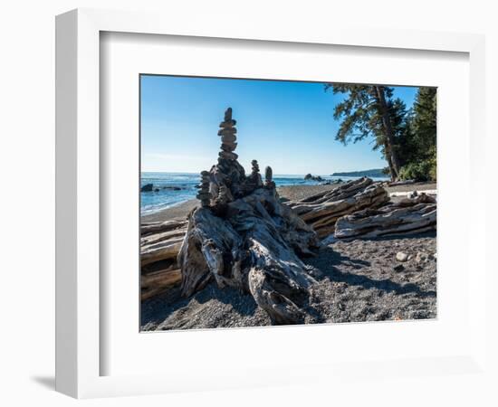 Sombrio Inukshuk-Tim Oldford-Framed Photographic Print