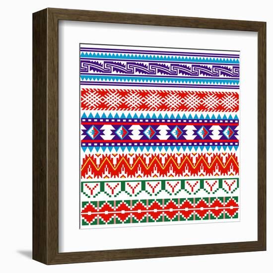 Some Ancient American Pattern-Sateda-Framed Art Print