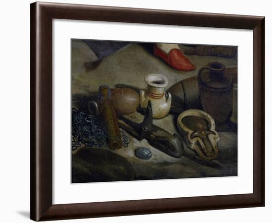 Some Artifacts Found During Excavation, Detail from Franco-Tuscan Expedition to Egypt 1828-1829-null-Framed Giclee Print