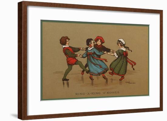 Some Children In Varied Costumes Play Ring A Ring O Roses