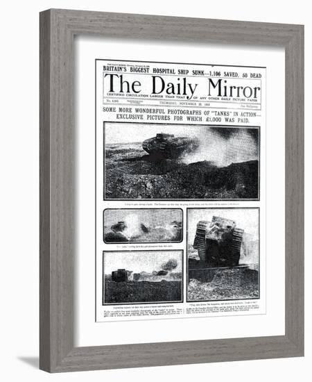 Some More Wonderful Photographs of Tanks in Action, 1000 Pounds was Paid for Exclusive Pictures-null-Framed Photographic Print