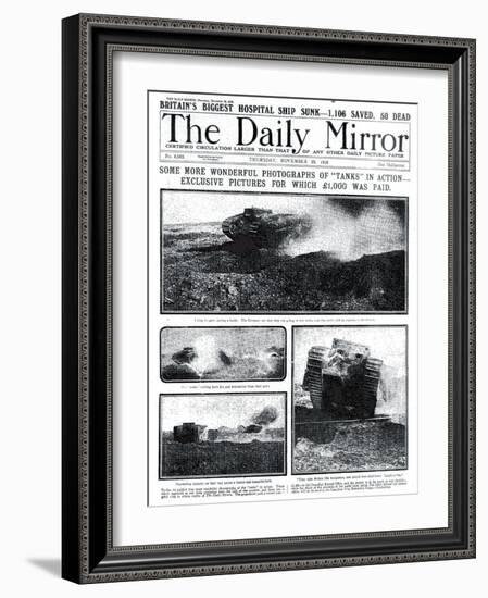 Some More Wonderful Photographs of Tanks in Action, 1000 Pounds was Paid for Exclusive Pictures-null-Framed Photographic Print