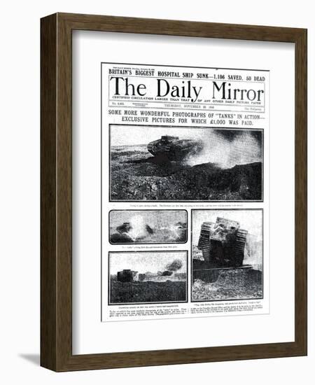 Some More Wonderful Photographs of Tanks in Action, 1000 Pounds was Paid for Exclusive Pictures-null-Framed Photographic Print