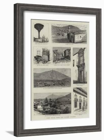 Some Notes from the Canary Islands-null-Framed Giclee Print