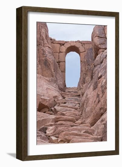 Some of the 3750 Steps of Repentance with an Archway on the Route to the Summit of Mount Sinai-null-Framed Giclee Print