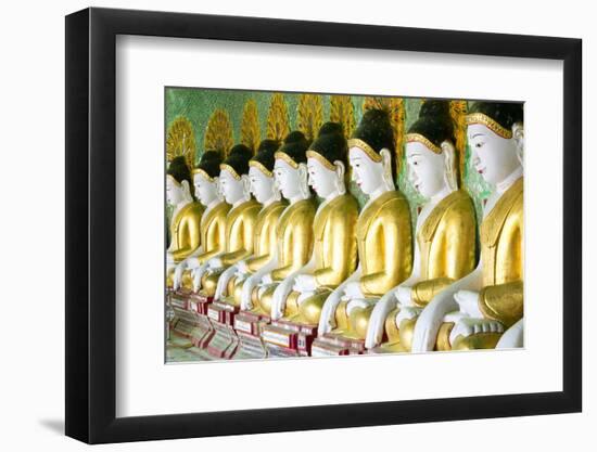 Some of the 45 Buddha Images Found at a Crescent-Shaped Colonnade at Umin Thounzeh on Sagaing Hill-Lee Frost-Framed Photographic Print