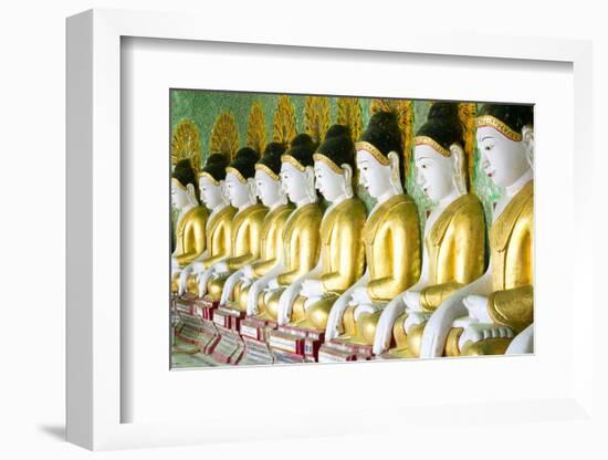 Some of the 45 Buddha Images Found at a Crescent-Shaped Colonnade at Umin Thounzeh on Sagaing Hill-Lee Frost-Framed Photographic Print