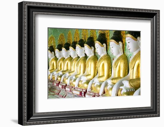 Some of the 45 Buddha Images Found at a Crescent-Shaped Colonnade at Umin Thounzeh on Sagaing Hill-Lee Frost-Framed Photographic Print