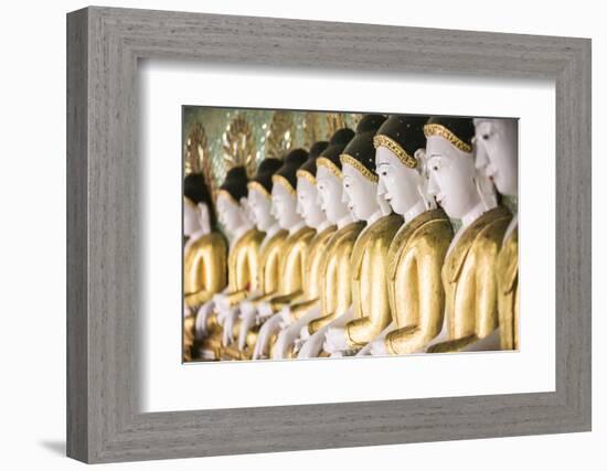 Some of the 45 Large Buddha Images at Umin Thounzeh, Mandalay, Myanmar (Burma)-Matthew Williams-Ellis-Framed Photographic Print