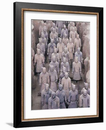 Some of the Six Thousand Statues in the Army of Terracotta Warriors, Shaanxi Province, China-Gavin Hellier-Framed Photographic Print