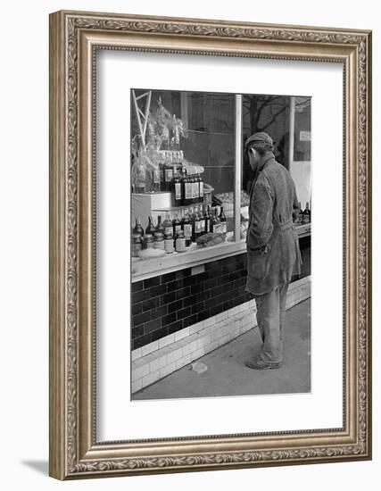 Some people can merely admire the goods which have reappeared in Belgrade shops. Belgrade,1952.-Erich Lessing-Framed Photographic Print