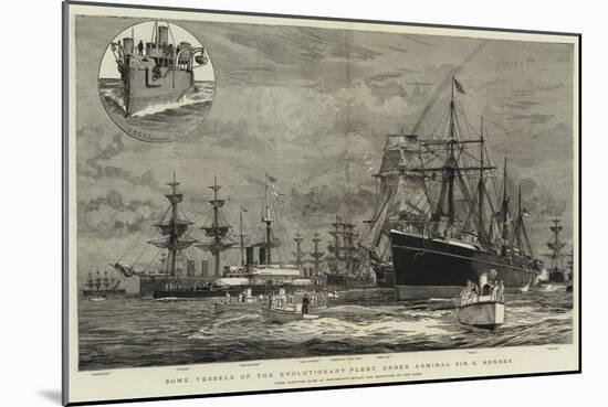 Some Vessels of the Evolutionary Fleet, under Admiral Sir G Hornby-William Lionel Wyllie-Mounted Giclee Print