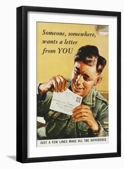 Someone, Somewhere, Wants a Letter from You-null-Framed Art Print