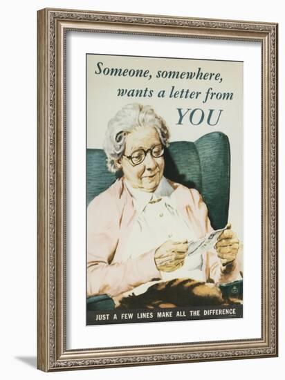 Someone, Somewhere, Wants a Letter from You-null-Framed Art Print