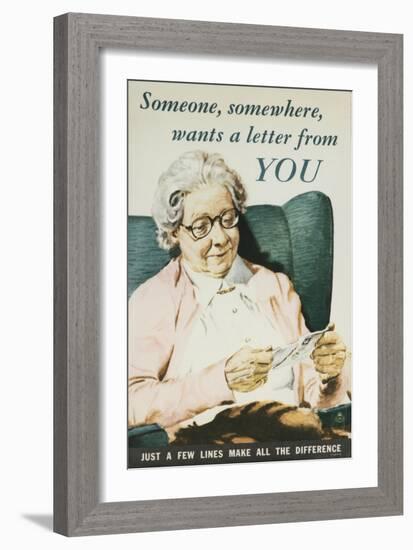 Someone, Somewhere, Wants a Letter from You-null-Framed Art Print