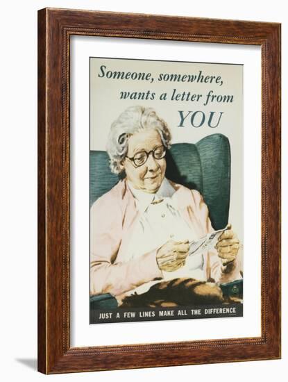 Someone, Somewhere, Wants a Letter from You-null-Framed Art Print