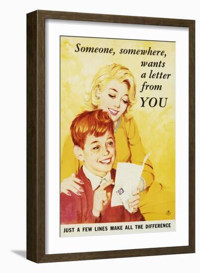 Someone, Somewhere, Wants a Letter from You-null-Framed Art Print