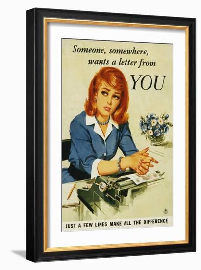 Someone, Somewhere, Wants a Letter from You-null-Framed Art Print