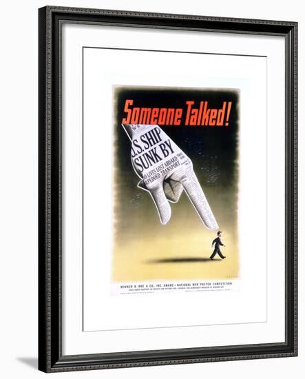 Someone Talked! Poster-Henry Koerner-Framed Giclee Print