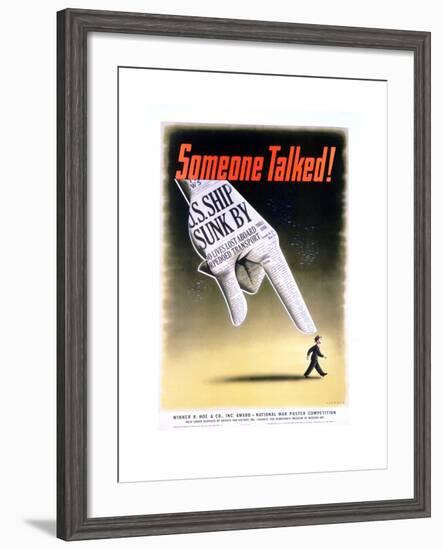 Someone Talked! Poster-Henry Koerner-Framed Giclee Print