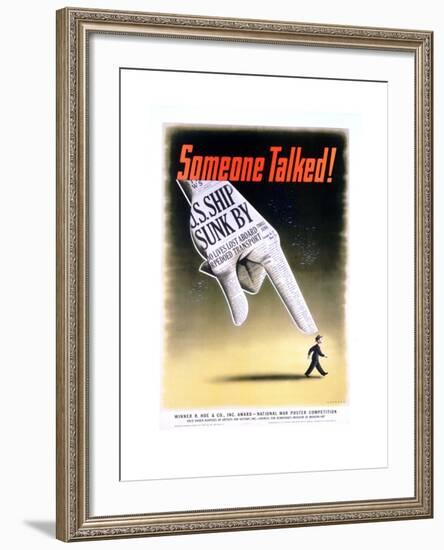 Someone Talked! Poster-Henry Koerner-Framed Giclee Print
