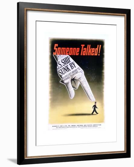 Someone Talked! Poster-Henry Koerner-Framed Giclee Print