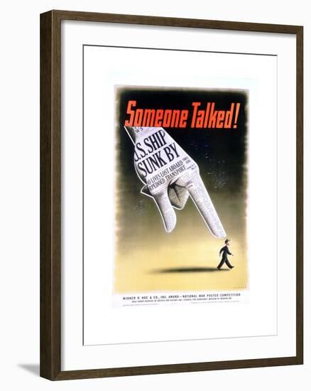 Someone Talked! Poster-Henry Koerner-Framed Giclee Print