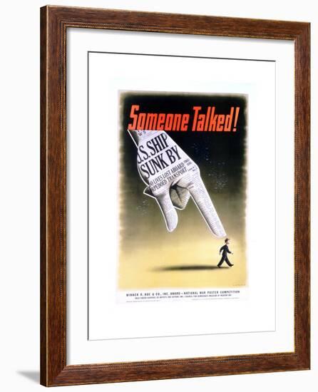 Someone Talked! Poster-Henry Koerner-Framed Giclee Print