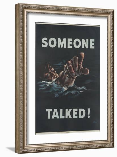 Someone Talked! Poster-Frederick Siebel-Framed Giclee Print