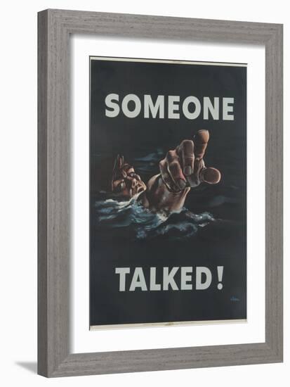 Someone Talked! Poster-Frederick Siebel-Framed Giclee Print