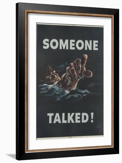 Someone Talked! Poster-Frederick Siebel-Framed Giclee Print