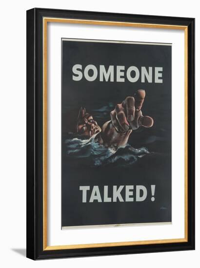 Someone Talked! Poster-Frederick Siebel-Framed Giclee Print