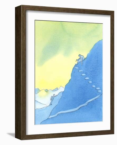 Someone Who Has Been Brought 'High' in Prayer, and Asked by the Lord to Guide Others, is like a Cli-Elizabeth Wang-Framed Giclee Print