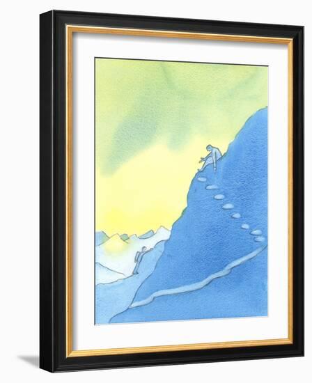 Someone Who Has Been Brought 'High' in Prayer, and Asked by the Lord to Guide Others, is like a Cli-Elizabeth Wang-Framed Giclee Print