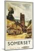 Somerset, England - Historic Village Scene British Railway Poster-Lantern Press-Mounted Art Print