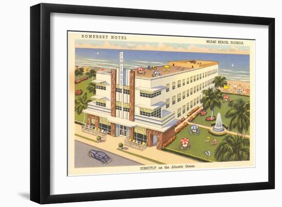 Somerset Hotel, Miami Beach, Florida-null-Framed Art Print