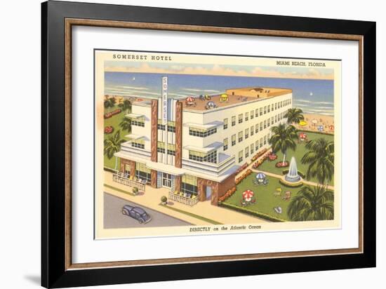 Somerset Hotel, Miami Beach, Florida-null-Framed Art Print