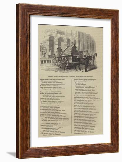 Somerset House Stamp Office, the Illustrated London News Paper Unloading-null-Framed Giclee Print