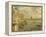 Somerset House Terrace from Waterloo Bridge, C.1819 (Oil on Panel)-John Constable-Framed Premier Image Canvas