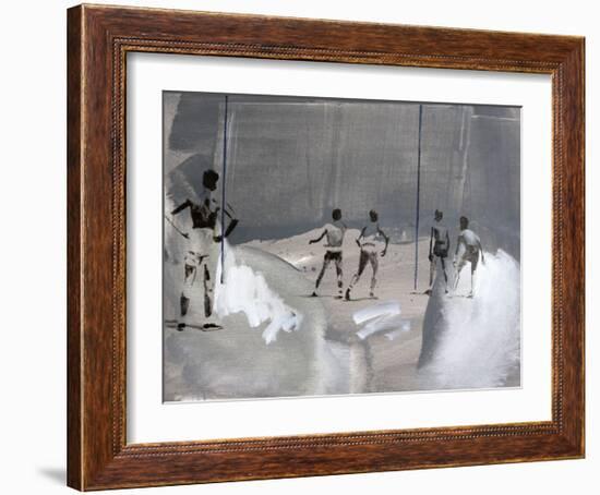 Something In The Way-János Huszti-Framed Art Print