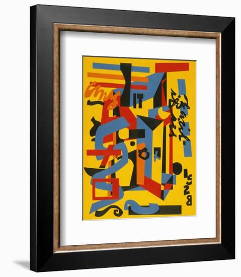 Something on the Eight Ball, 1953-1954-Stuart Davis-Framed Art Print